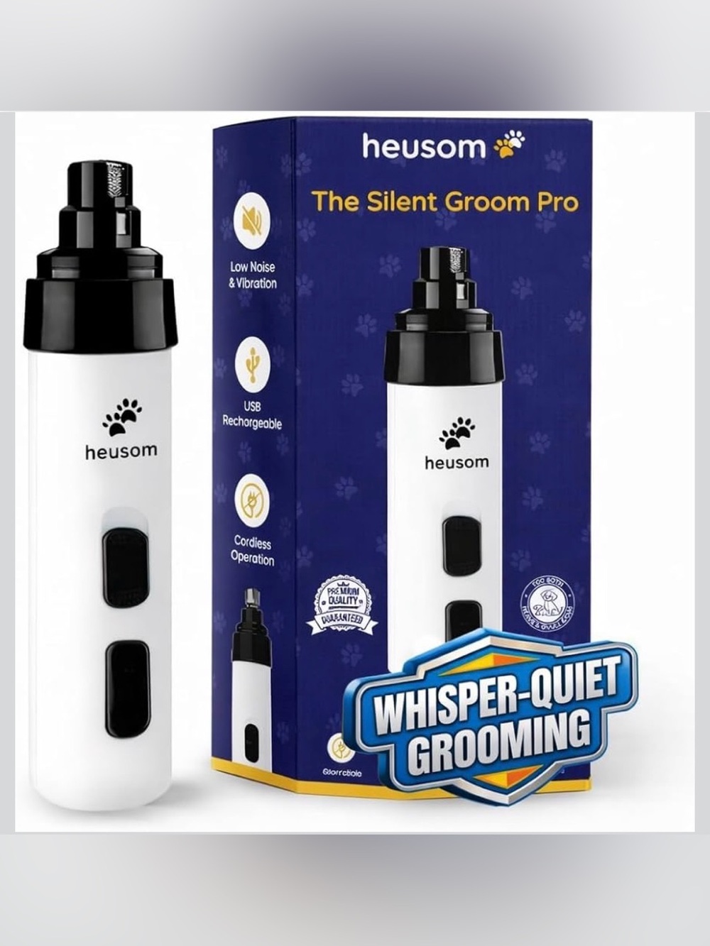 Heusom Silent Dog Grooming Tool